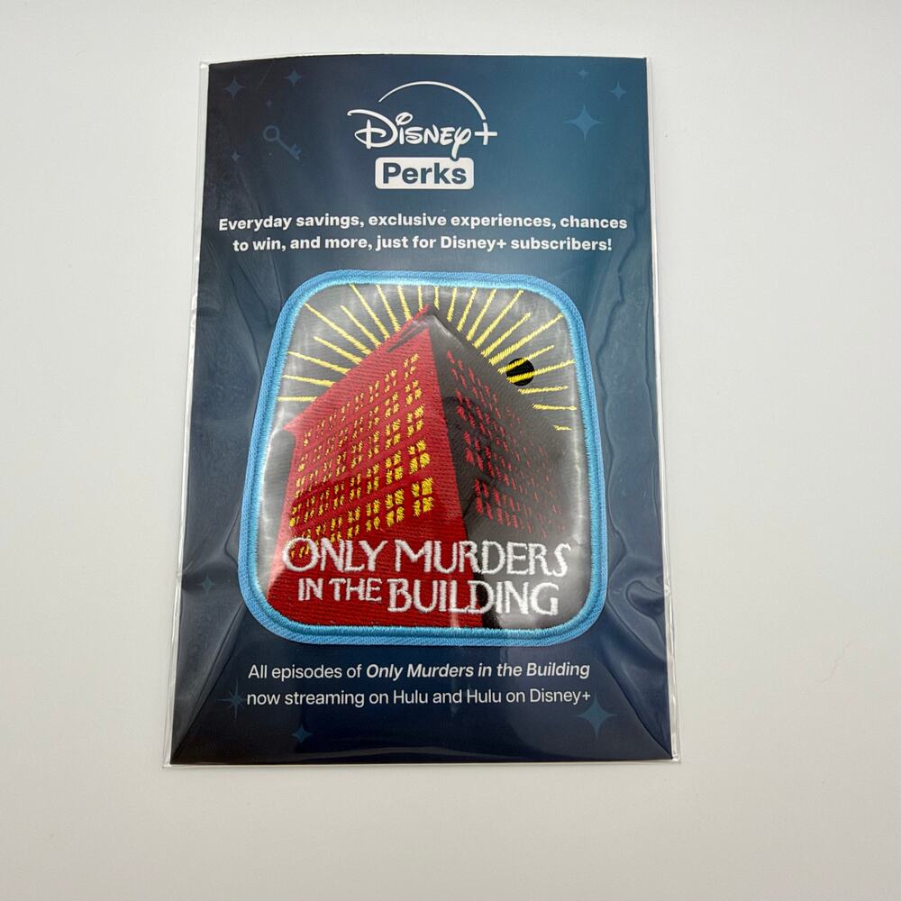Only Murders in the Building Embroidered Patch Disney+ Perks NEW
